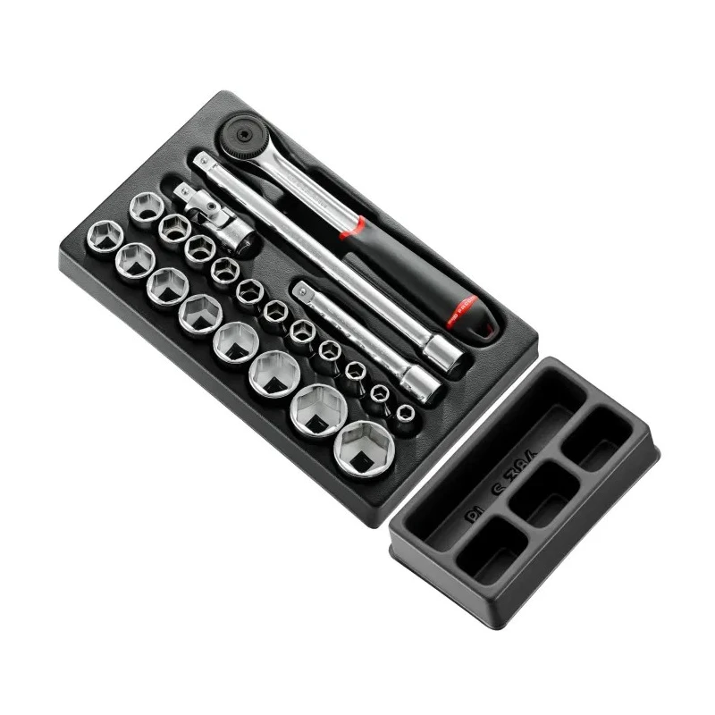 Facom 23-Piece 1/2 in 6 Point Socket Set MOD.S161-36PB