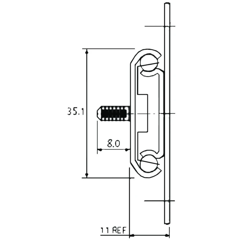 Accuride Mild Steel Linear Slides 480 mm Stroke Length DZ0115-0055RS