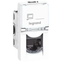 Legrand White RJ45 Telephone Socket Snap-On Mount Copper Contacts IP55, IP44 MOSAIC 0 765 51