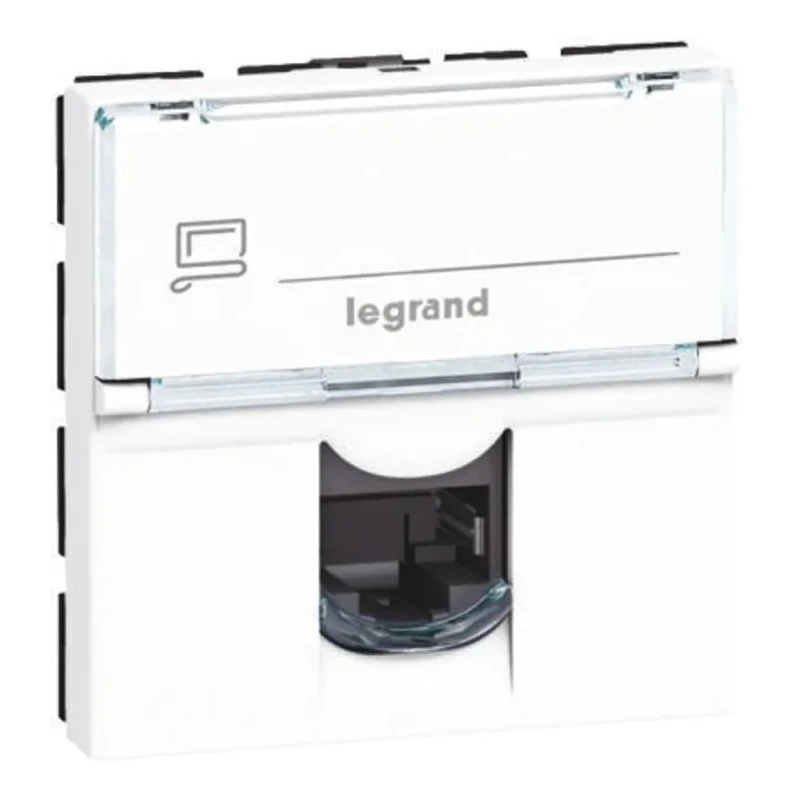 Legrand White Telephone Socket RJ45 Connector Snap-On Mount MOSAIC Series 0 765 55