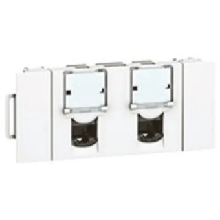 Legrand MOSAIC Series RJ45 Connector Female Snap-in Cat6 FTP Shield Straight 2 Port RJ45