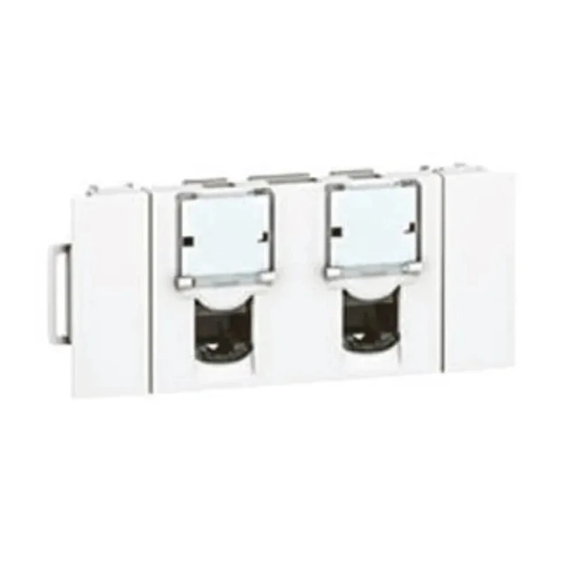 Legrand MOSAIC Series RJ45 Connector Female Snap-in Cat6 FTP Shield Straight 2 Port RJ45
