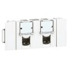 Legrand MOSAIC Series RJ45 Connector Female Snap-in Cat6 FTP Shield Straight 2 Port RJ45