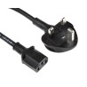 RS PRO IEC C13 to BS1363 Power Cord, 5 m Black PVC BS1363