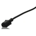 RS PRO IEC C13 to BS1363 Power Cord 5 m Black PVC 250V 10A BS1363