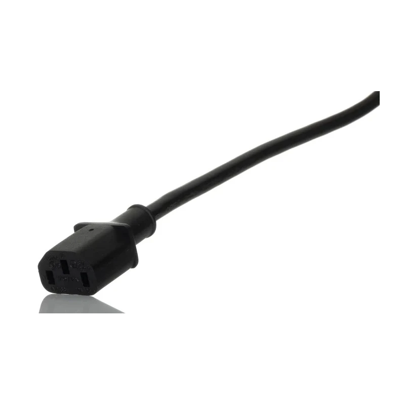 RS PRO IEC C13 to BS1363 Power Cord 5 m Black PVC 250V 10A BS1363