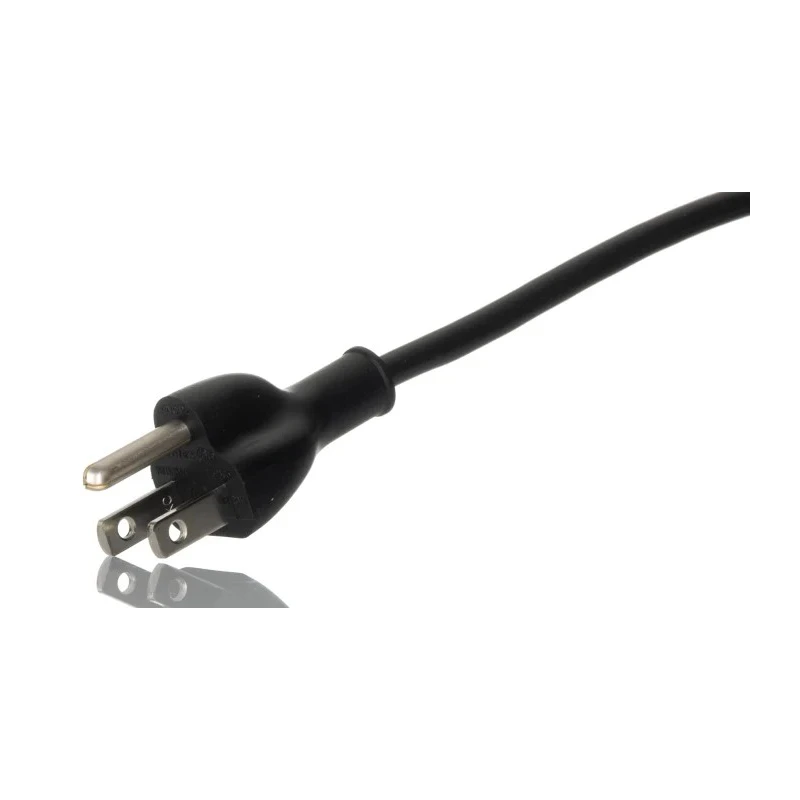 RS PRO IEC C13 to BS1363 Power Cord 5 m Black PVC 250V 10A BS1363