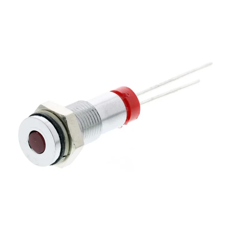 RS PRO Red Panel Mount Indicator, 2V dc, 20mA, IP67 Flush Bezel Silver, Length 15.9mm, Model IP67