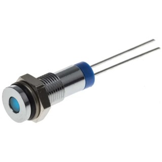 RS PRO Blue Panel Mount Indicator 2V DC 20mA IP67 Flush Bezel IP67