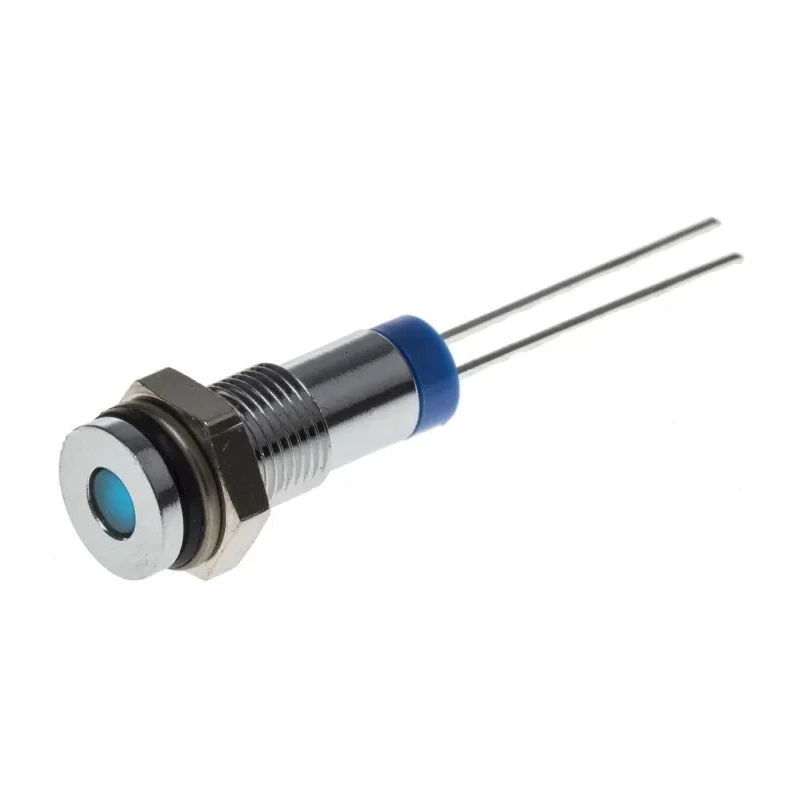 RS PRO Blue Panel Mount Indicator 2V DC 20mA IP67 Flush Bezel IP67