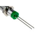 RS PRO Green Panel Mount Indicator 2V DC 20mA IP67 Flush Chrome Bezel IP67