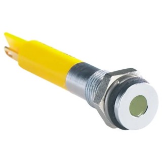 RS PRO Yellow Panel Mount Indicator 2V DC 20mA IP67 Flush Bezel 700-1555