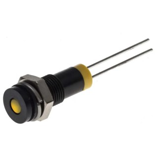 RS PRO Yellow Panel Mount Indicator, 2V DC, 20mA, IP67 Rated, Flush Bezel 700-1606