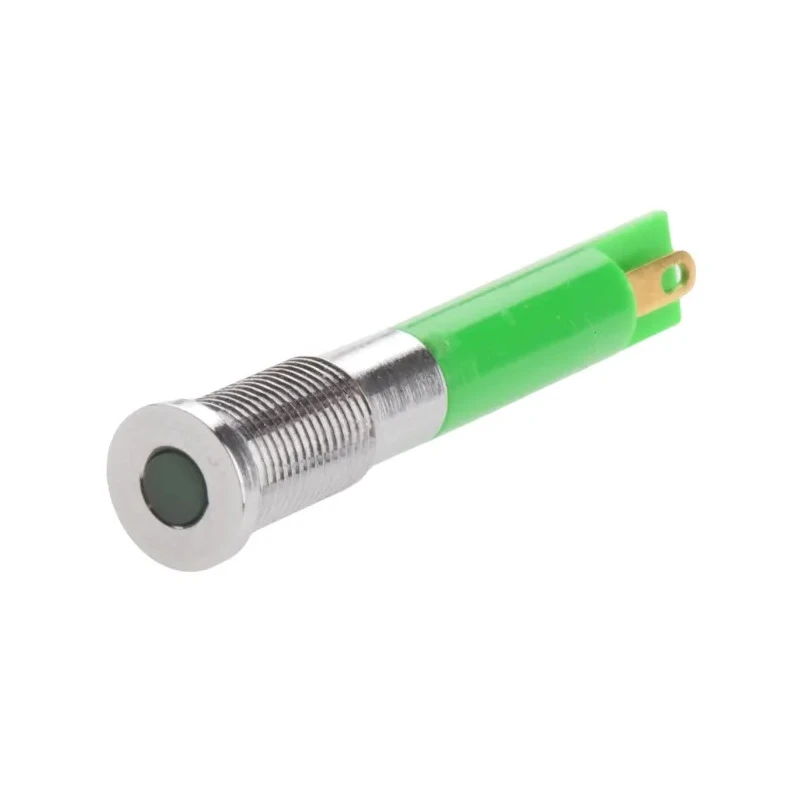 RS PRO Green Panel Mount Indicator 12V dc 20mA Solder Tab Termination IP67 Flush 700-1564