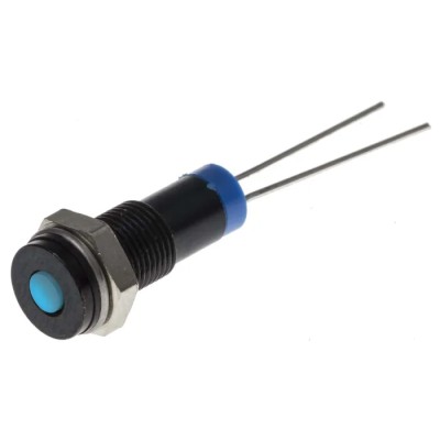 RS PRO Blue Panel Mount Indicator 2V DC 20mA IP67 Flush Bezel IP67