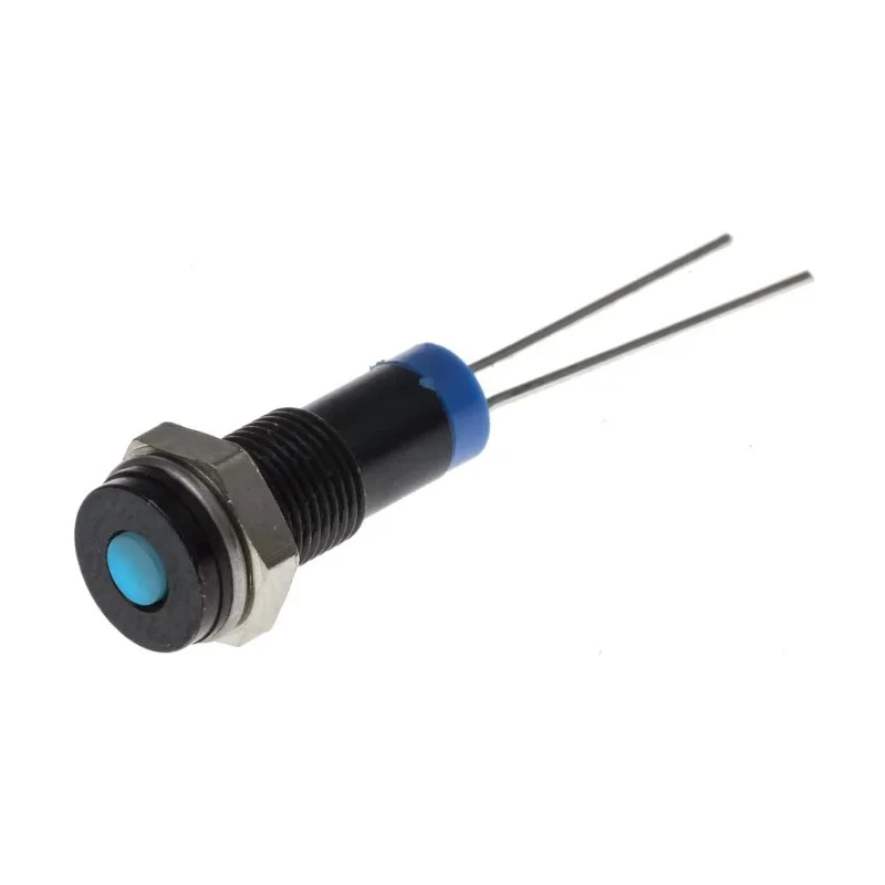 RS PRO Blue Panel Mount Indicator 2V DC 20mA IP67 Flush Bezel IP67