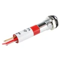 RS PRO Red Panel Mount Indicator 24V DC 20mA Solder Tab Termination IP67 Flush Bezel 700-1675