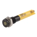 RS PRO Yellow Panel Mount Indicator 12V dc 20mA Solder Tab Termination IP67 Flush Bezel 700-1619