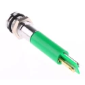 RS PRO Green Panel Mount Indicator, 220V AC, 20mA, Solder Tab Termination, IP67, Flush Bezel 700-1697