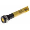 RS PRO Yellow Panel Mount Indicator 12V DC 20mA Solder Tab Termination IP67 Flush Bezel 700-1741