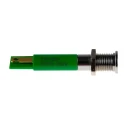 RS PRO Green Panel Mount Indicator, 24V dc, 20mA, IP67, Flush Silver Bezel, Solder Tab Termination 700-1684