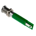 RS PRO Green Panel Mount Indicator, 24V dc, 20mA, IP67, Flush Silver Bezel, Solder Tab Termination 700-1684