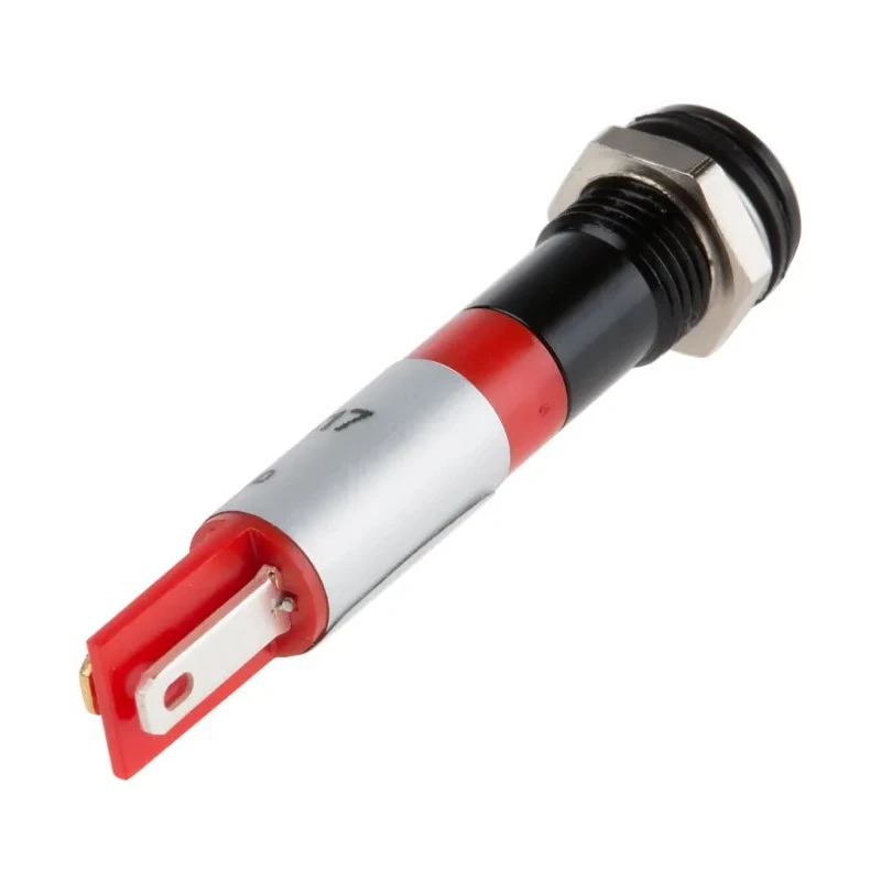 RS PRO Red Panel Mount Indicator 12V DC 20mA Solder Tab IP67 Flush 700-1738