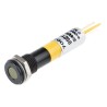 RS PRO Yellow Panel Mount Indicator 24V DC 20mA Solder Tab Termination IP67 Flush Bezel 700-1754