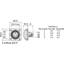 Bulgin Circular Connector 9 Contacts Flange Mount Socket Female IP68 Standard Buccaneer Series PX0769/S