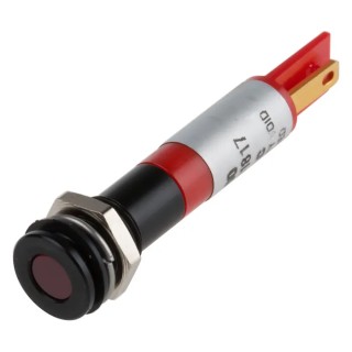 RS PRO Red Panel Mount Indicator 220V AC 20mA Solder Tab IP67 Flush 700-1760