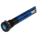RS PRO Blue Panel Mount Indicator 24V DC 20mA Solder Tab Termination IP67 Flush Bezel 700-1763