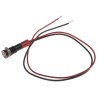 RS PRO Red Panel Mount Indicator, 24V DC, 20mA, Lead Wire Termination, IP67 Rated, Flush Bezel, 21mm Length, 6mm 700-1873