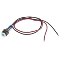 RS PRO Blue Panel Mount Indicator, 2V dc, 20mA, Lead Wire Termination, IP67, Flush Bezel, Silver Bezel 700-1808