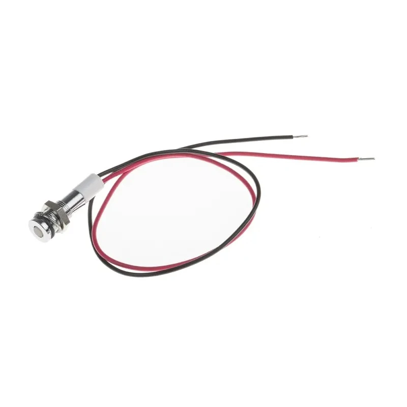 RS PRO White Panel Mount Indicator 12V dc 20mA Lead Wire Termination IP67 Flush BEZEL 700-1820