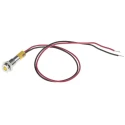 RS PRO Yellow Panel Mount Indicator 24V DC 20mA Lead Wire Termination IP67 Flush Bezel 700-1836