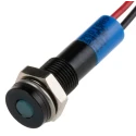RS PRO Blue Panel Mount Indicator, 24V DC, 20mA, Lead Wire Termination, IP67, Flush Bezel 700-1889