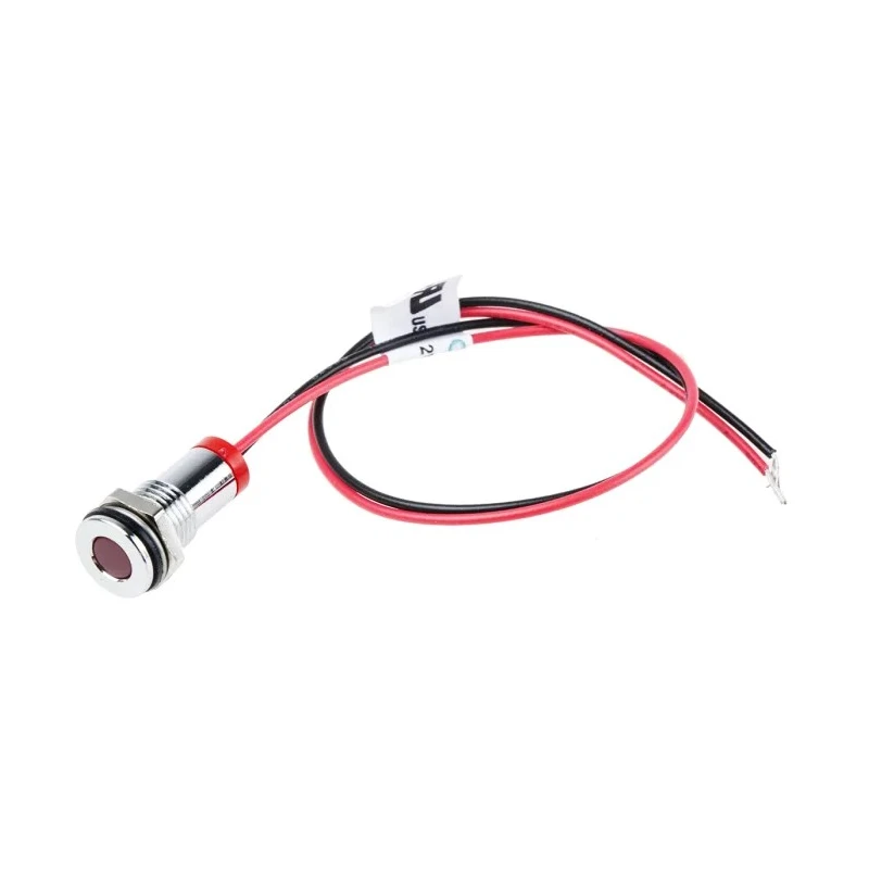 RS PRO Red Panel Mount Indicator 2V DC 20mA Lead Wire Termination IP67 Flush Bezel 700-1892