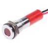 RS PRO Red Panel Mount Indicator 220V AC 20mA Lead Wire Termination Flush Silver Bezel IP67 700-1943