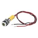 RS PRO Yellow Panel Mount Indicator 220V AC, 20mA, Lead Wire Termination, IP67, Flush Bezel 700-1940