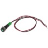 RS PRO Green Panel Mount Indicator 24V DC 20mA Lead Wire Termination IP67 Flush Bezel 700-1877