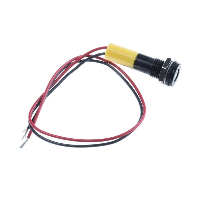 RS PRO Yellow Panel Mount Indicator, 24V dc, 20mA, Lead Wire Termination, IP67, Flush 700-2006