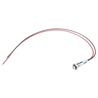 RS PRO White Panel Mount Indicator 24V DC 20mA Lead Wire Termination IP67 Flush Bezel 700-1833