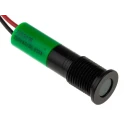 RS PRO Green Panel Mount Indicator 220V AC 20mA Lead Wire Termination IP67 Flush Bezel 700-2016