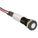 RS PRO White Panel Mount Indicator 24V DC 20mA Lead Wire Termination IP67 Flush 700-2019