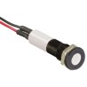 RS PRO White Panel Mount Indicator 24V DC 20mA Lead Wire Termination IP67 Flush 700-2019
