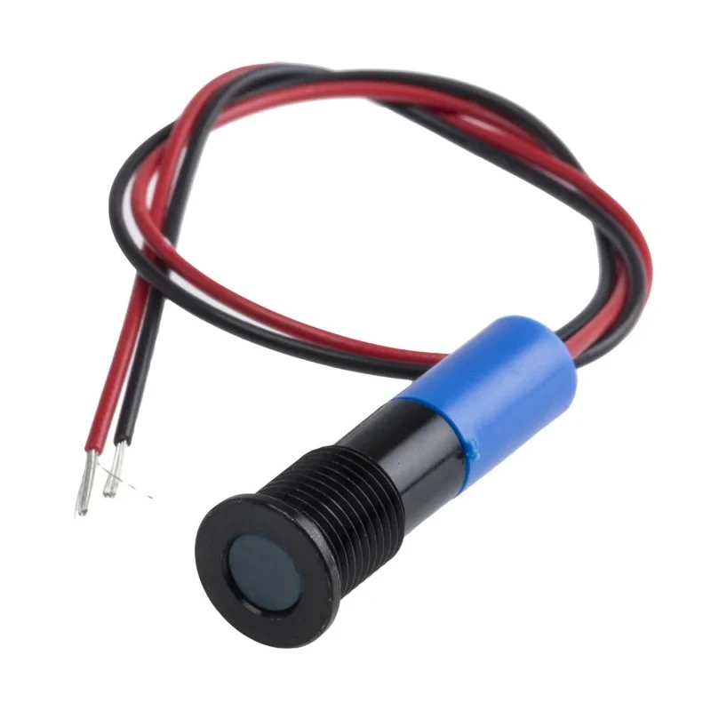 RS PRO Blue Panel Mount Indicator 220V AC 20mA Lead Wire Termination IP67 Flush Bezel 700-2028