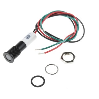 RS PRO Panel Mount Indicator 12V DC 20mA Lead Wire Termination IP67 Flush IP67