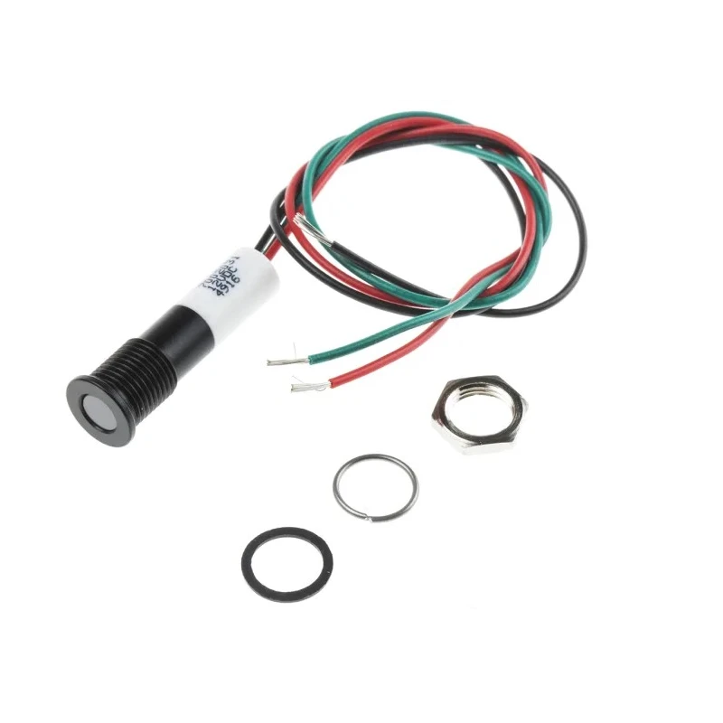 RS PRO Panel Mount Indicator 12V DC 20mA Lead Wire Termination IP67 Flush IP67