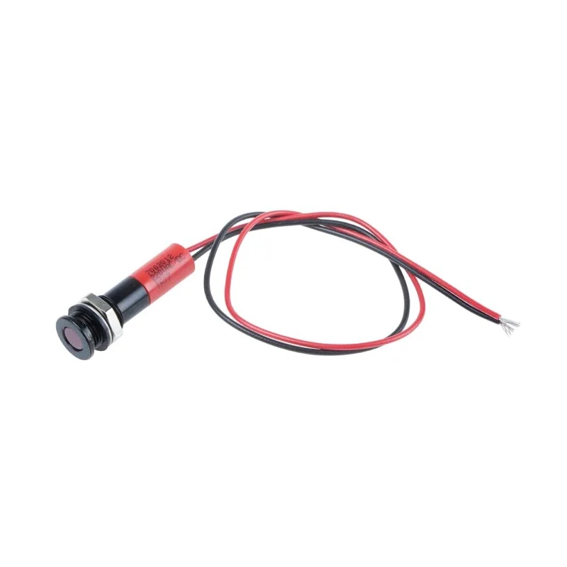 RS PRO Red Panel Mount Indicator 220V ac 20mA Lead Wire Termination IP67 Flush 700-2012