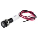 RS PRO White Panel Mount Indicator 220V AC 20mA Lead Wire Termination IP67 Flush 700-2022